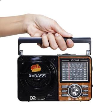 Imagem de Rádio Retrô Recarregável Portátil USB SD AM/FM Lelong LE616