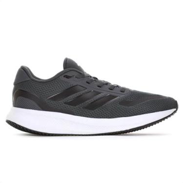 Imagem de Tênis Adidas Runfalcon 5 Cinza Preto e Branco - Masculino, 39, Preto