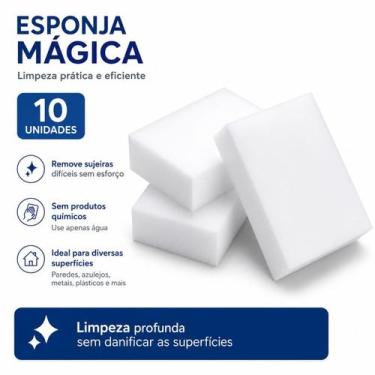Imagem de Esponja mágica kit com 10un - Sem marca