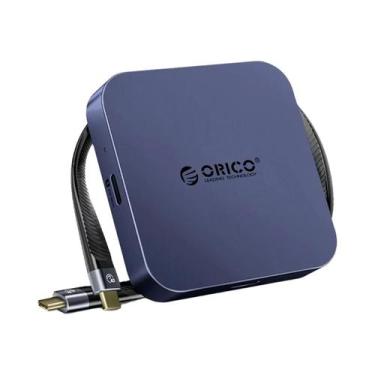 Imagem de Hub USB-C Magnético ORICO 6 Em 1 Com Leitor De Cartão SD/TF E Adaptado