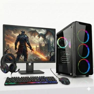 Imagem de PC Gamer Competo 3green Levelup, Amd Ryzen 5, Radeon Rx 560, 8GB Ddr4, SSD 512gb, Monitor 21,5" 100hz
