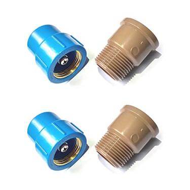 Imagem de Bloqueador De Ar Hidrometro 2Pçs Azul Latão Rigido Kit 3/4