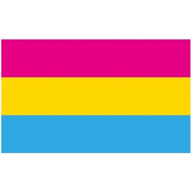 Imagem de KEAIDO Bandeira do orgulho Pansexual, arco-íris, 1 x 1,5 m, banner de desfile LGBTQIA para parede, ambientes internos, externos, decoração voadora, resistente a UV, cores vivas à prova de desbotamento