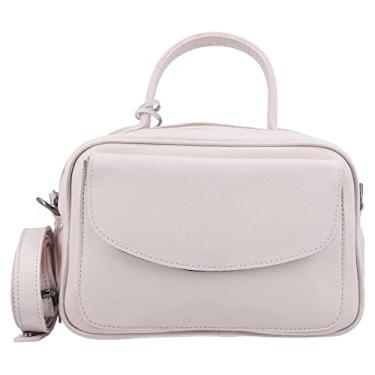 Imagem de Bolsa Feminina Transversal e Mão Couro Legítimo 3939583 175 DMAIS P (Marfim)