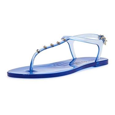 Imagem de Katy Perry Sandália feminina The Geli-T Strap Flat, Olho turco/azul, 35