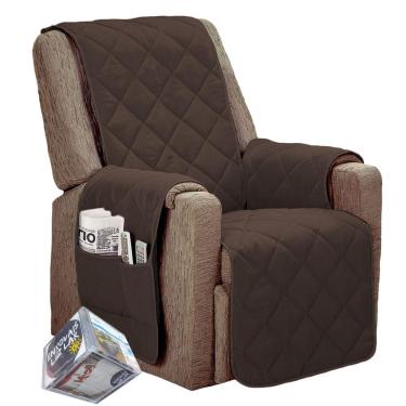 Imagem de Capa Protetor Sofá 1 lugar Poltrona Papai Avulso Marrom L*