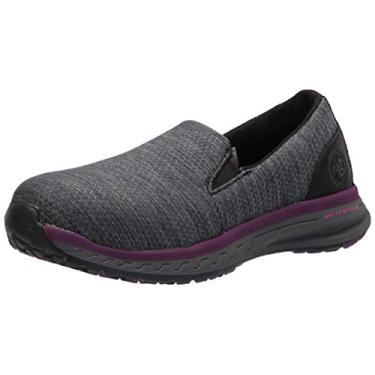 Imagem de Timberland PRO Tênis feminino para trabalho casual industrial com bico de segurança sem cadarço, Cinza carvão, 39