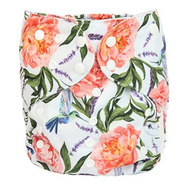 Imagem de Sigzagor 2 a 7 anos de idade Júnior fralda de tecido grande, fralda, fralda, bolso, lavável e reutilizável para bebês e crianças, Hummingbirds