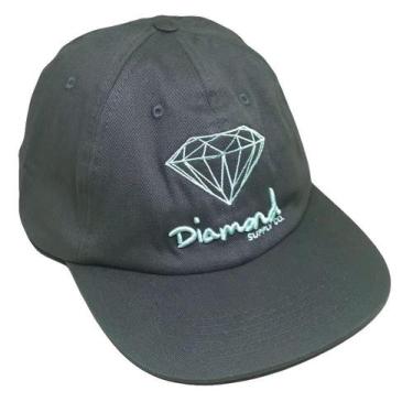 Imagem de Boné Diamond Aba Curva Og Sign Unstructured Snapback Cinza - Diamond S