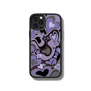 Imagem de Swirl Swirl Heart Silicone Fashion Case para iPhone 13 11 12 Pro Max 7 8 Plus X XS XR SE 2020 Capa Antiderrapante Macia em Forma de Coração, Roxo, para iPhone 7Plus/8Plus