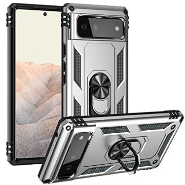 Imagem de YUNCHAO Caixa de telefone Para Google Pixel 6 TPU à prova de choque + PC Protetive Case com suporte rotativo de 360 ​​graus capa para celular