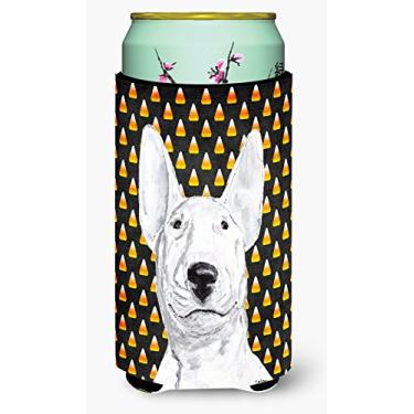 Imagem de Bull Terrier Halloween Candy Corn Tall Boy Beverage Insulator Beverage Insulator Hugger
