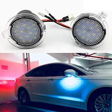 Imagem de Luzes de boas-vindas Kurl-T 2 peças LED para carro sob o logotipo do espelhoKURL-T azul Kurl-T