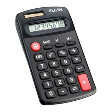 Imagem de Calculadora De Bolso Elgin Com 8 Dígitos Preta 1 Unidade