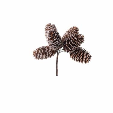 Imagem de Pick Natalino C/pinhas Nevadas 1un 15x15x5cm 1470581