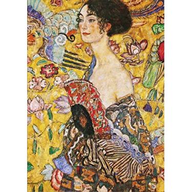 Imagem de Moruska Lady with Fan by Gustav Klimt Jigsaw Puzzle 1000 Piece Art Puzzles for Adults