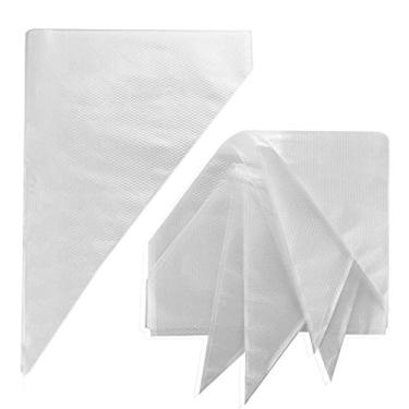 Imagem de Sacos de confeitaria, Yookat 100 peças de 30 centímetros sacos de decoração de cobertura descartáveis suprimentos de cozimento para cupcakes biscoitos doces pastelaria sacos de confeitar de bolo de tamanho grande ferramentas adequadas para todos os tamanhos kit de dicas e acopladores