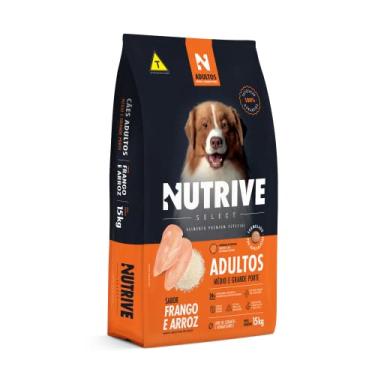 Imagem de Nutrive Select Cães Adultos Médio/Grande Porte Frango e Arroz 15kg