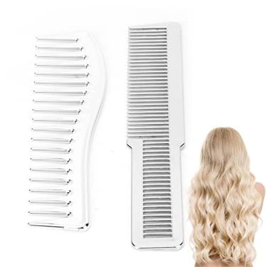 Imagem de Conjunto De Pente Escova De Cabelo Feminino Para Pipoqueira Pente De Dente Largo Feminino