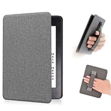 Imagem de A capa protetora com alça de mão é adequada para Kindle Paperwhite 11ª geração, capa protetora de tecido com ativação automática - função de dormir