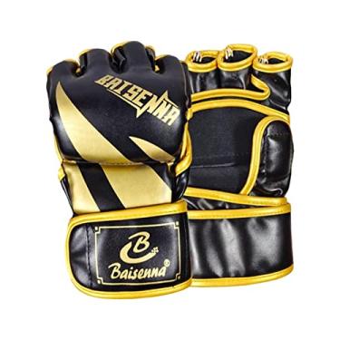 Imagem de Mma Meio Artes Marciais de de de Treimento Sanda Adultos Equipamento de Proteção Saco de Areia Profissiol, áureo negro