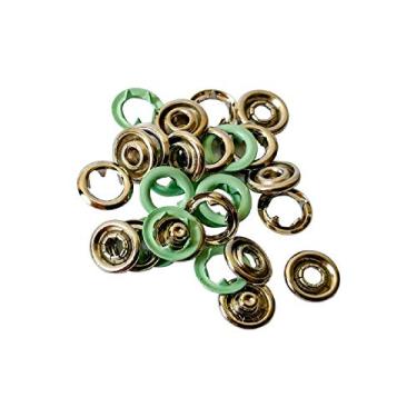 Imagem de Botão De Pressão Metal Roupa Bebê Tam 35 200 Pçs (Verde)