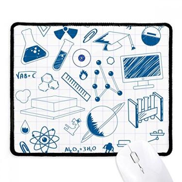 Imagem de Mouse pad com símbolo de química da Blue Grid Strokes, tapete de borracha para jogos