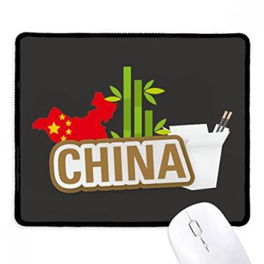 Imagem de Mousepad China Map Bamboo Brown China Town Tapete de borracha para jogos