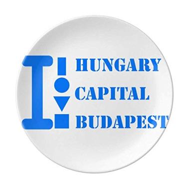 Imagem de Hungary Capital Budapest Prato decorativo de porcelana Salver Prato de jantar