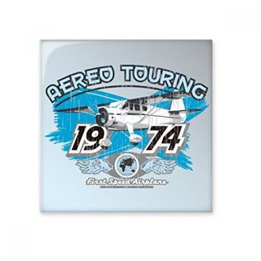 Imagem de 1974 Plane Aereo Touring Pattern Azulejo de cerâmica brilhante Decalque de tijolos vitrificados Pedra adorna