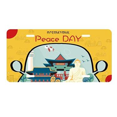 Imagem de DIYthinker Tourist Atrations in Seoul Korea Placa de carro Decoração Dia da Paz