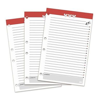 Imagem de Refil de Folhas para Fichário Colegial com 96 folhas Decoradas - Mickey e Minnie