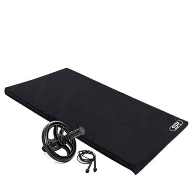 Imagem de Kit Colchonete Academia + Corda De Pular + Roda Abdominal