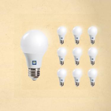 Imagem de Kit 10 Lâmpadas Bulbo Led 9w Amarela 3000k Bivolt Soquete E27