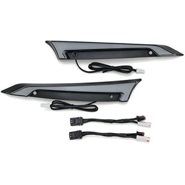 Imagem de Kuryakyn 2946 acessório de iluminação de motocicleta: Luzes de acabamento de para-brisa Tracer, preto