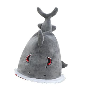 Imagem de Amosfun 3 Pecas capacete de tubarão cocar festa tema mar chapéu de animal fofo tubarão pelucia roupa de tubarão chapéus tiara chapéu de festa engraçado capa de carnaval novela