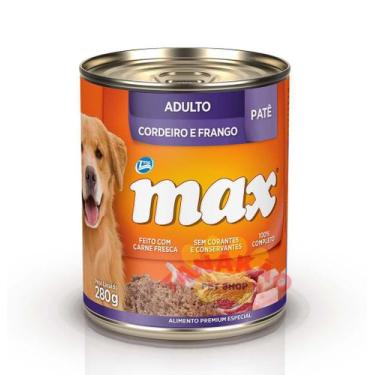 Imagem de Alimento Úmido Max Lata Para Cães Adultos Cordeiro E Frango - Total