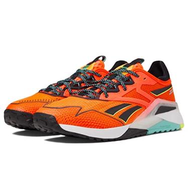 Imagem de Reebok Nano X2 TR Adventure Fitness Outdoor Athletic and Training Tênis masculino, Laranja/preto/amarelo ácido solar, 42
