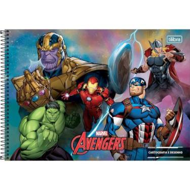 Imagem de Caderno Desenho Univ Capa Dura Avengers 80Fls. - Sao Domingos