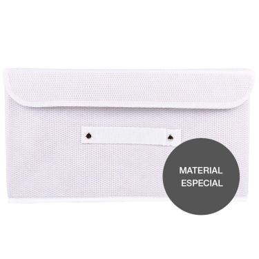 Imagem de Caixa Organizadora Tecido C/ Tampa Vizapi Un Classic P 30x23x17Cm Branco