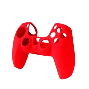 Imagem de A nova capa de silicone TwiHill (2020) é adequada para PS5, PS5 função antiderrapante capa de silicone capa de proteção PS5 (Vermelho)