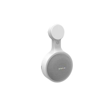 Imagem de Suporte De Tomada Parede Google Nest Mini 2 Wifi Caixa Som (Branco)