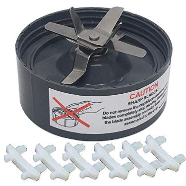 Imagem de Lâmina extratora Cross Pro com 6 peças, compatível com o liquidificador NutriBullet NB102 série 900w e NB101/NB101B/NB101S 600W Series