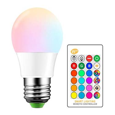 Imagem de YQHWLKJ E27 Rgb Lâmpada LED 5 W 16 cores lâmpada variável LED Spotlight 24 Keys Ir controlo remoto Ac85-265V Holiday Lighting lâmpada LED