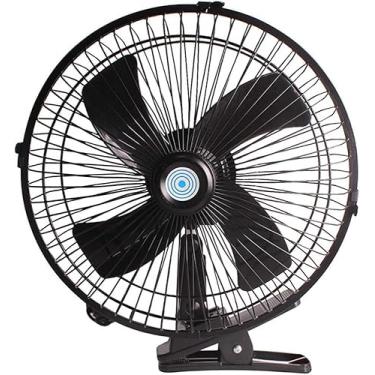 Imagem de Ventilador de carro de 10 unidades, ventilador elétrico de cabeça móvel de 12V/24V para caminhão grande, acessório de ventilador oscilante com clipe, 24v