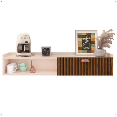 Imagem de Aparador Buffet Suspenso Moderno Decor 1 Porta Nicho Organizador Sala Estar Jantar Área Café – RPM