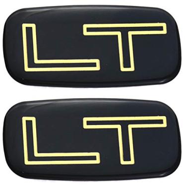 Imagem de 2 peças de substituição de emblema de placa de identificação LT para Chevrolet Silverado Suburban Tahoe Chevy GM 99-07Aimoll Aimoll