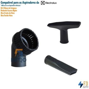 Imagem de Kit 3 Bicos Estofado, Canto e Redondo Escova para Aspiradores Electrol
