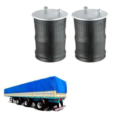 Imagem de Kit Bolsa Ar Suspensao Eixo Hendrickson Completa - Suspentech