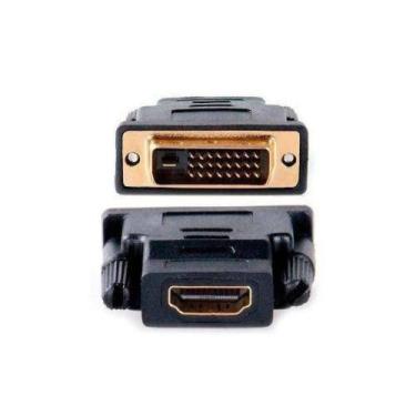 Imagem de Adaptador Conversor de HDMI Femea para DVI-D Dual 24-1 Macho - Exbom